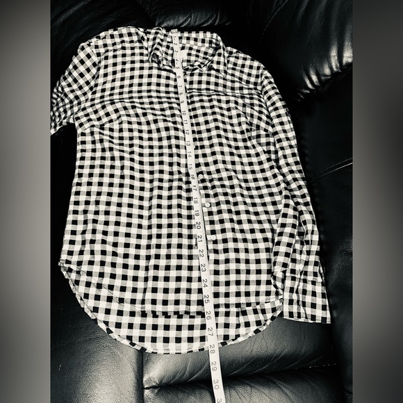 SOLD AS A FREE ITEM Women’s Black & White Plaid Shirt | Button Down | Size Small - Picture 9 of 13